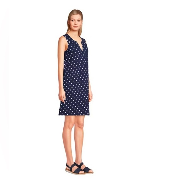 Lands End Womens Navy Polka
Dot Cotton Jersey Sleeveless Swim Coverup
MEDIUM - Picture 5 of 12